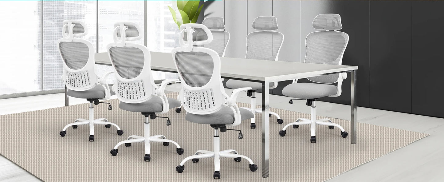 JHK Mesh Ergonomic Office Computer Desk Chair Flip-up Arms