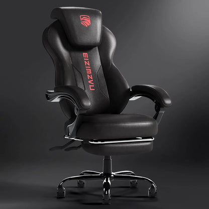 Ergonomic Office Chair with Adjustable Headrest and Footrest