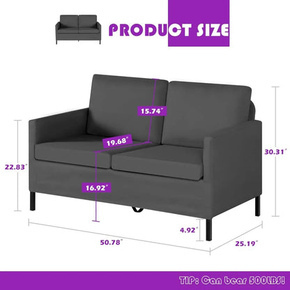 Modern Small Loveseat Sofa Couch for Living Room