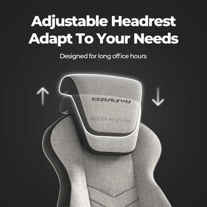 Ergonomic Office Chair with Adjustable Headrest and Footrest