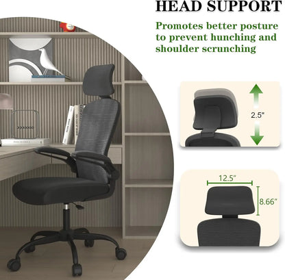 High Back Computer Desk Chair with Lumbar Support