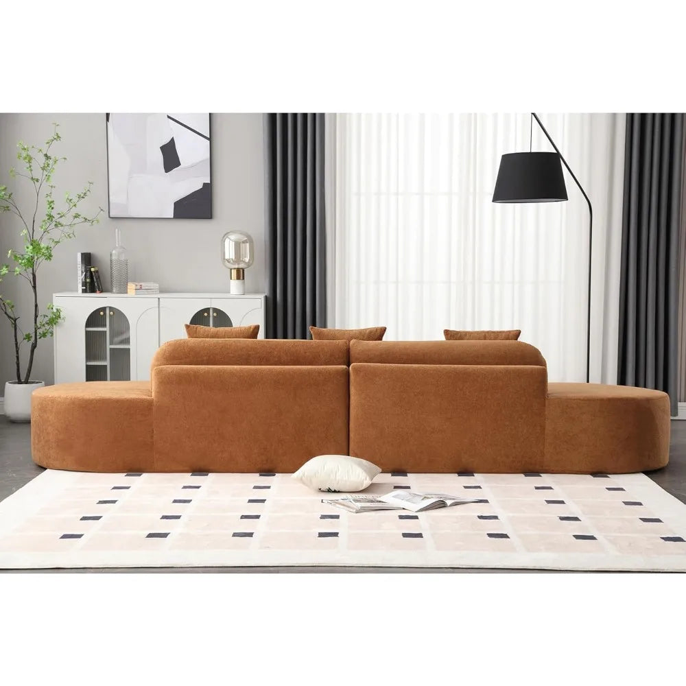 Curved Cloud Boucle Sofa Minimalist Modular Sectional Couch