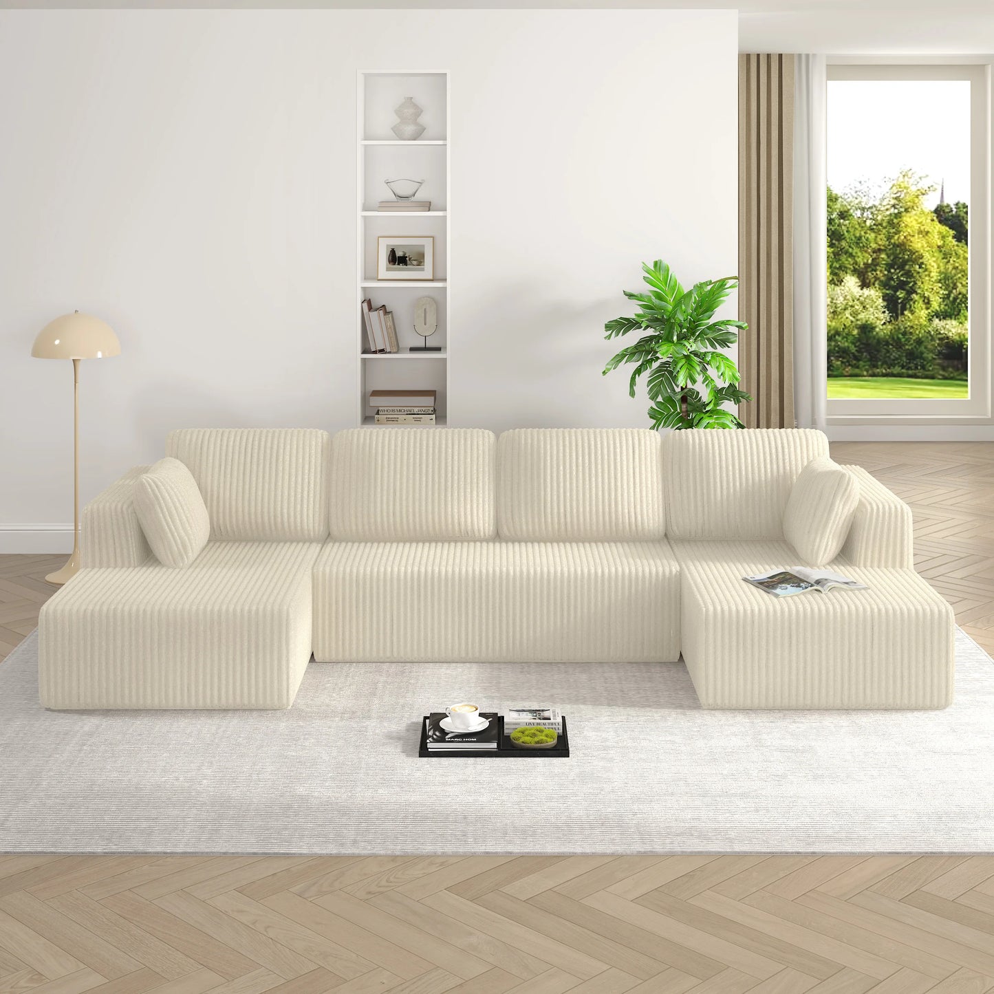 Modern U-Shaped Modular Living Room Sofa