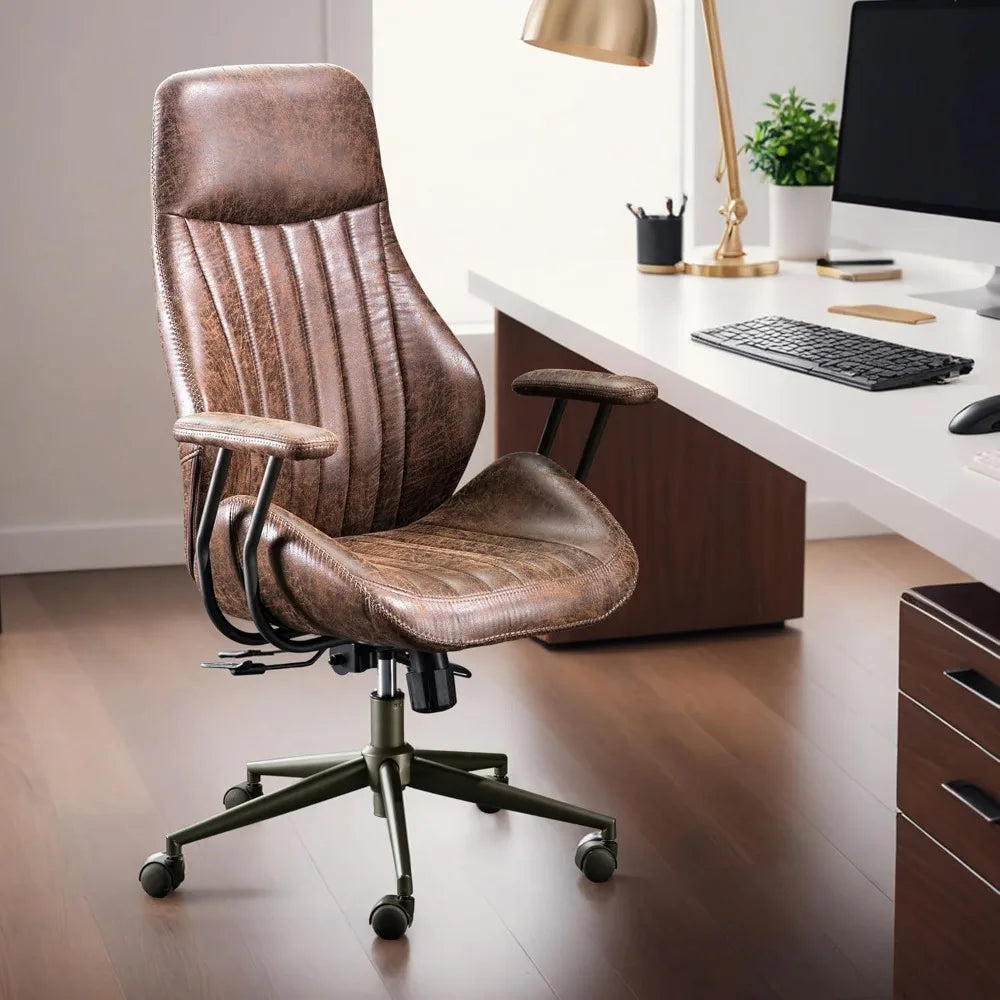 Faux Suede Leather Home Office Desk Chair