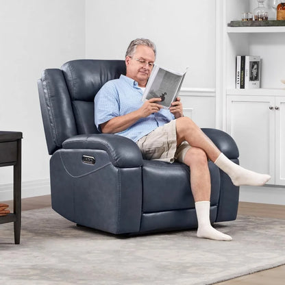 Genuine Leather Power Recliner Chairs