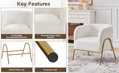 Fabric Vaniti Chairs with Gold Legs (2-piece set)