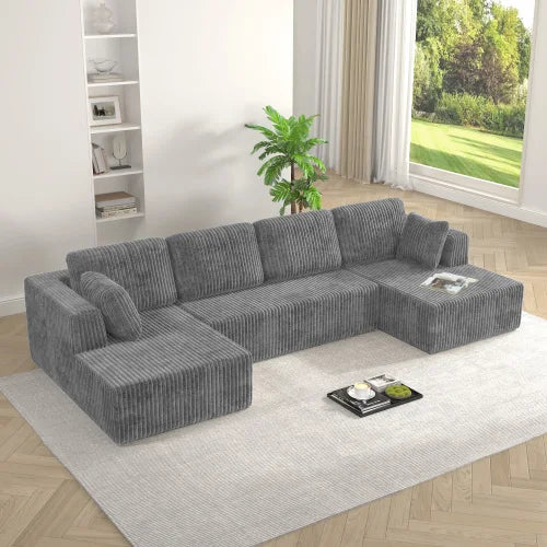 Modern U-Shaped Modular Living Room Sofa