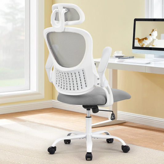 JHK Mesh Ergonomic Office Computer Desk Chair Flip-up Arms