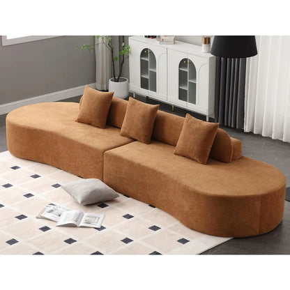 Curved Cloud Boucle Sofa Minimalist Modular Sectional Couch