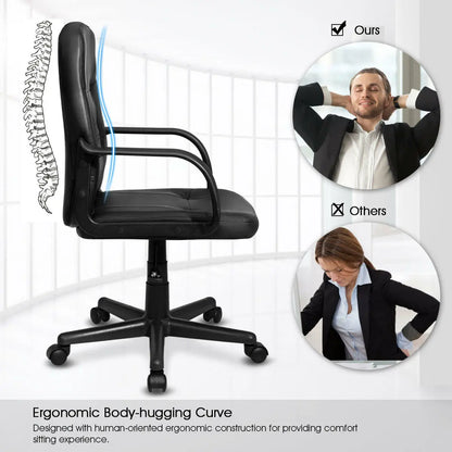 Ergonomic Mid-Back Executive Office Chair