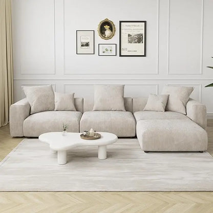 Corduroy Modular Sectional Couch