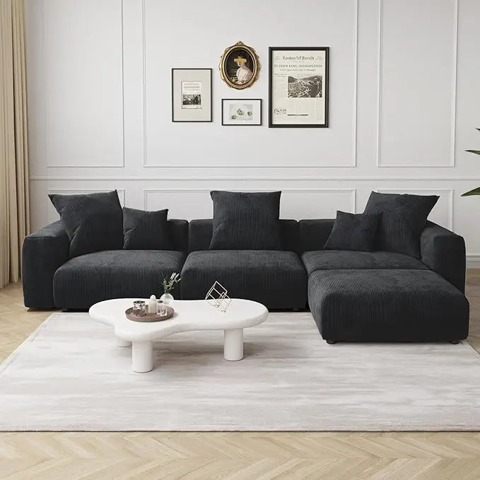 Corduroy Modular Sectional Couch