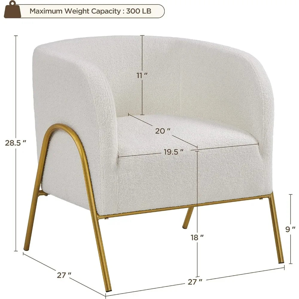 Fabric Vaniti Chairs with Gold Legs (2-piece set)