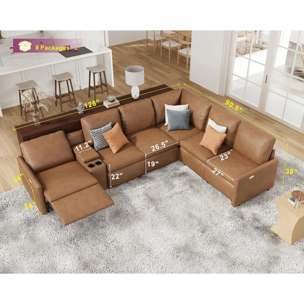 6 Seats L Shaped Modular Couch