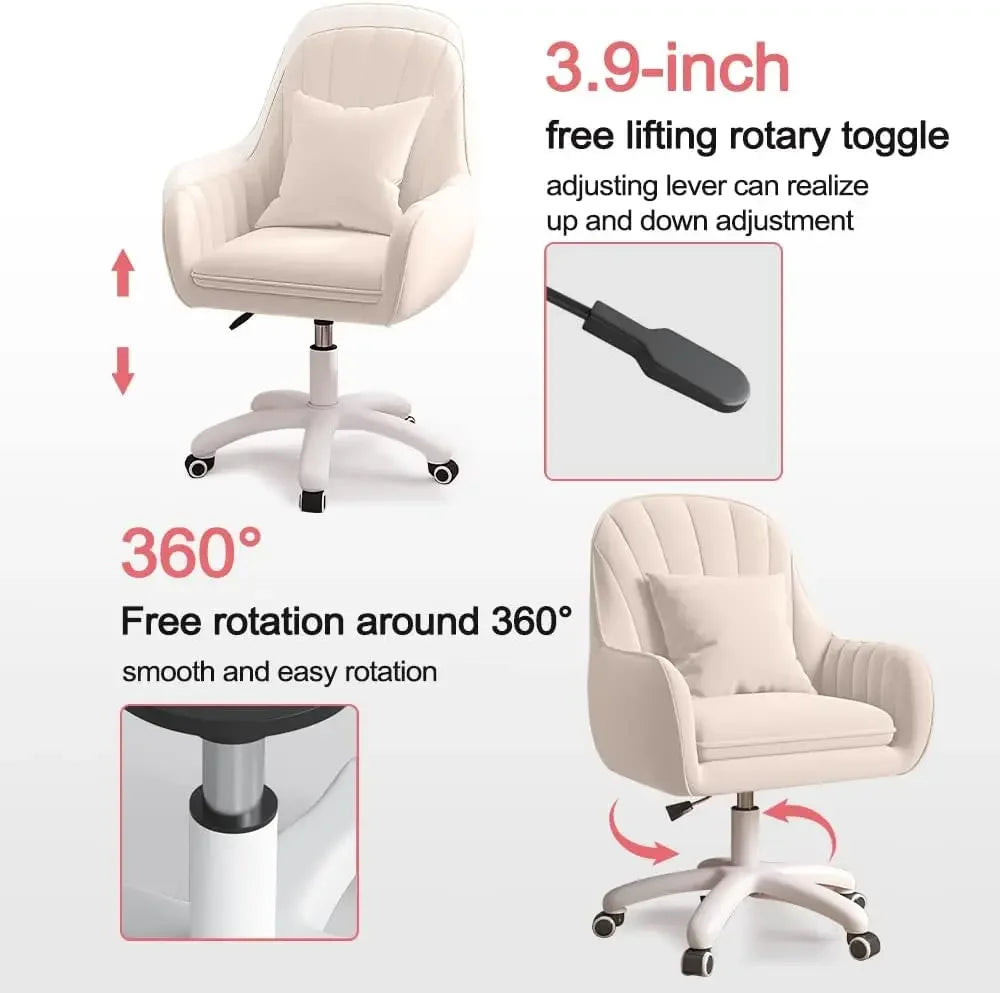 Home Office Chair Computer Chair with Mid-Back Upholstered