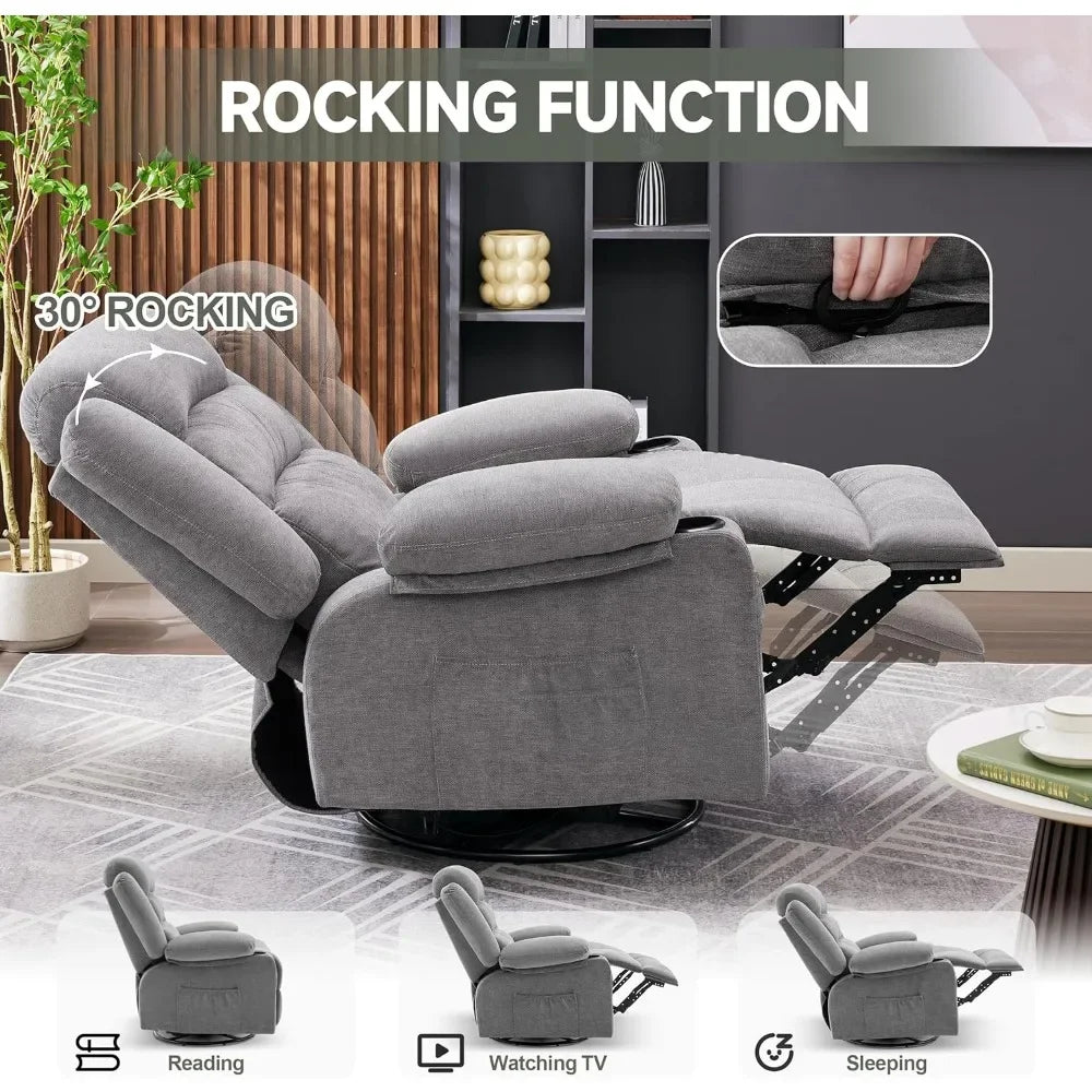 Rocker Recliner Chair with Heat and Massage