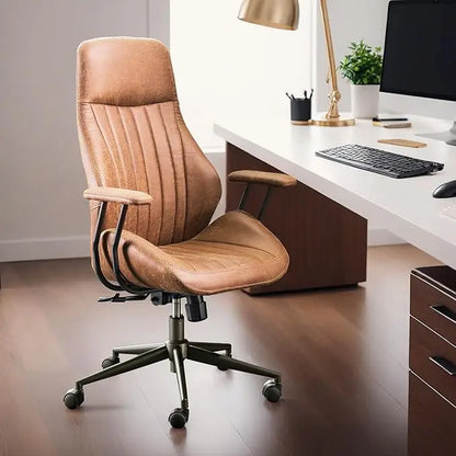 Faux Suede Leather Home Office Desk Chair