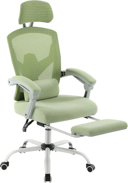 High-Back Mesh Rolling Swivel Reclining Chair with Wheels