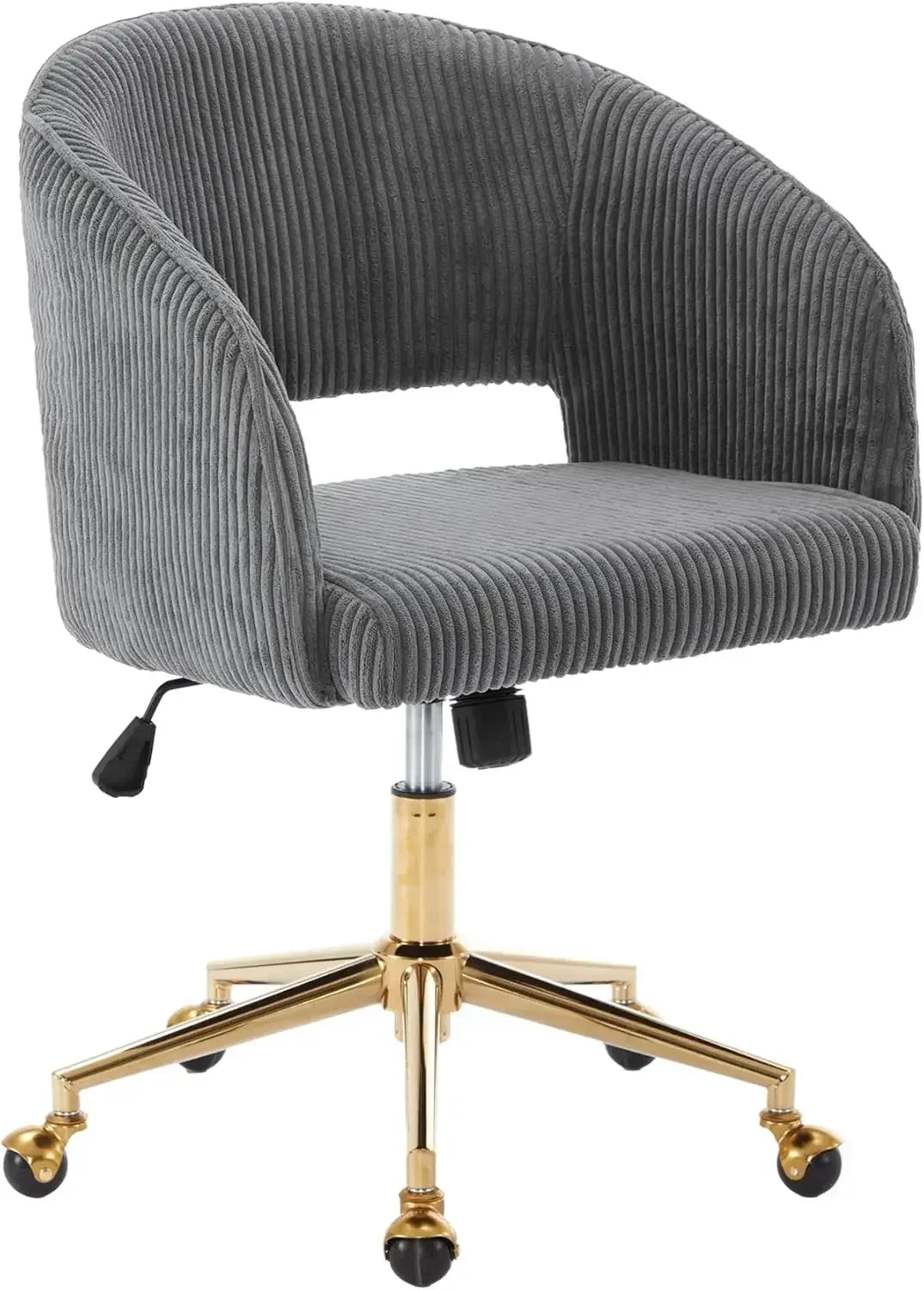 Home Office Chair Swivel Velvet Desk Chair Accent with Gold Base