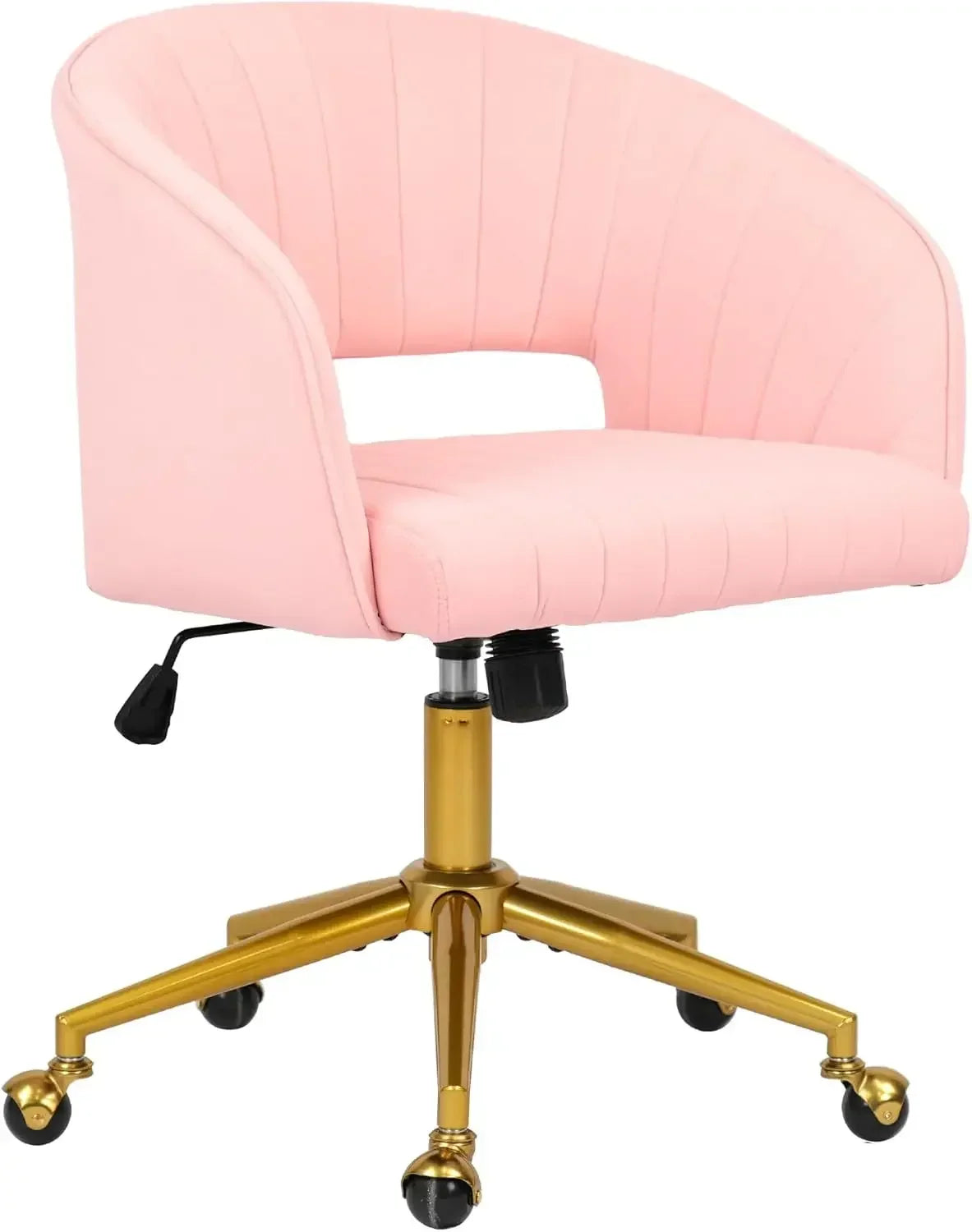 Home Office Chair Swivel Velvet Desk Chair Accent with Gold Base