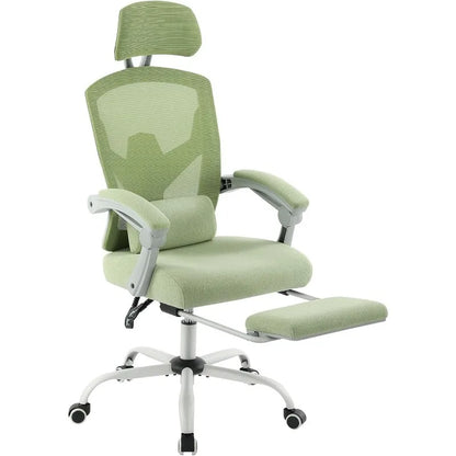 High-Back Mesh Rolling Swivel Reclining Chair with Wheels