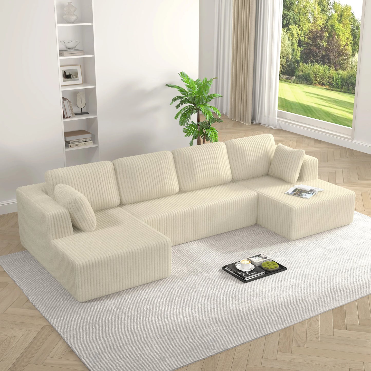 Modern U-Shaped Modular Living Room Sofa