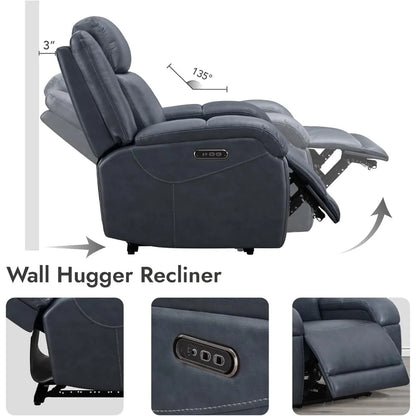 Genuine Leather Power Recliner Chairs