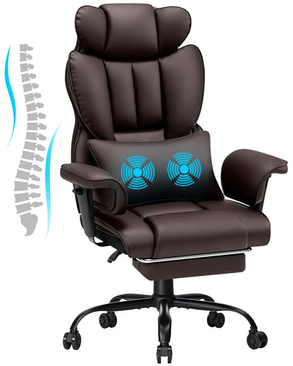 Ergonomic High-Back Office Chair with PU Leather