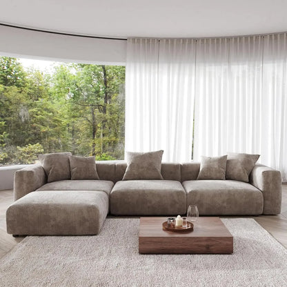 Corduroy Modular Sectional Couch