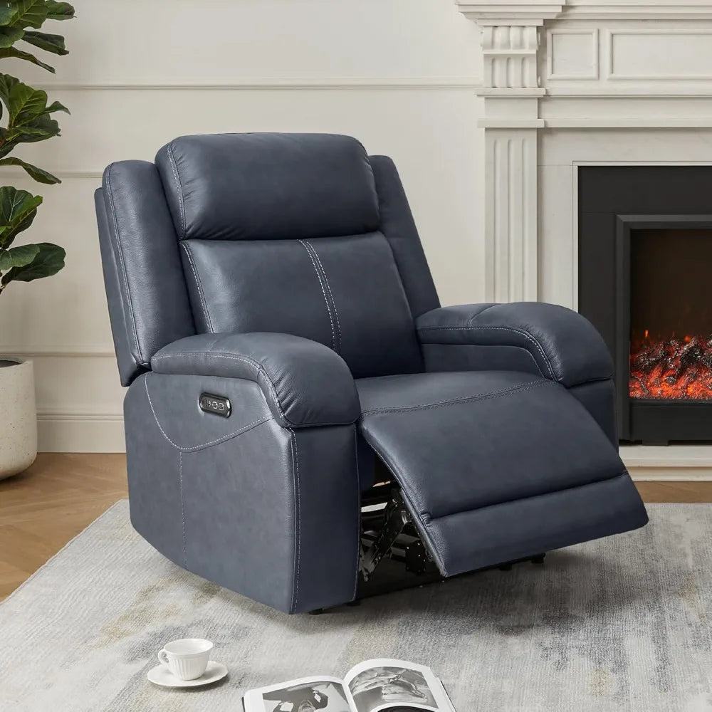 Genuine Leather Power Recliner Chairs