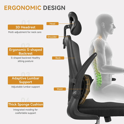 Office Chair Ergonomic High Back Chair Mesh