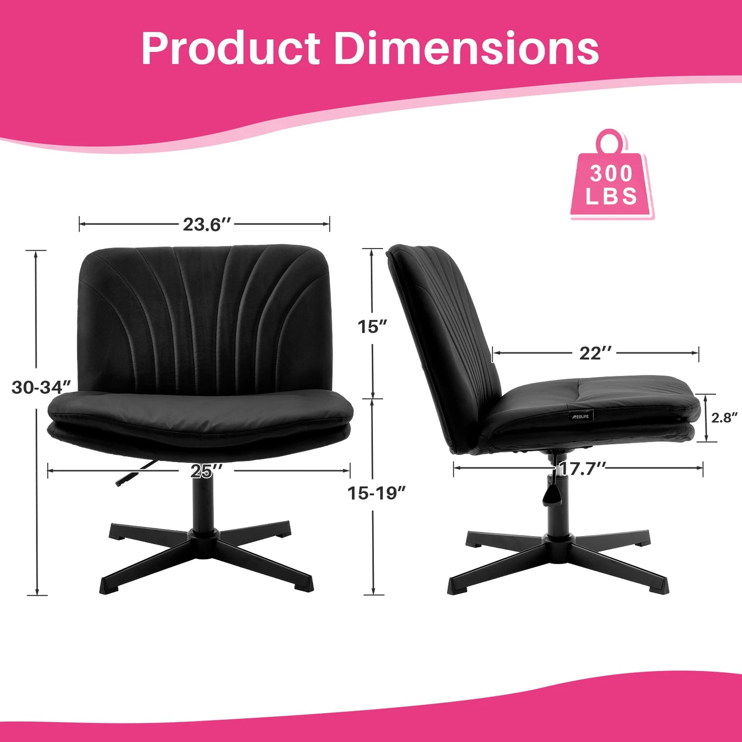 Criss Cross Chair with Rotating Adjustable Legs