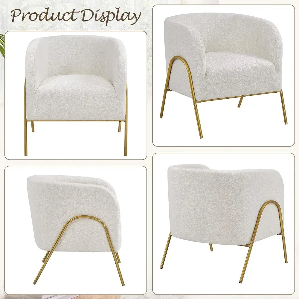 Fabric Vaniti Chairs with Gold Legs (2-piece set)