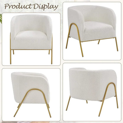 Fabric Vaniti Chairs with Gold Legs (2-piece set)