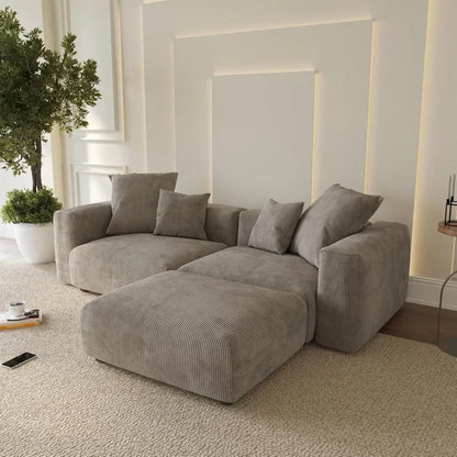 L-Shape Modular Sectional Sofa Couch, 102inch Oversized Love with 4 Pillows