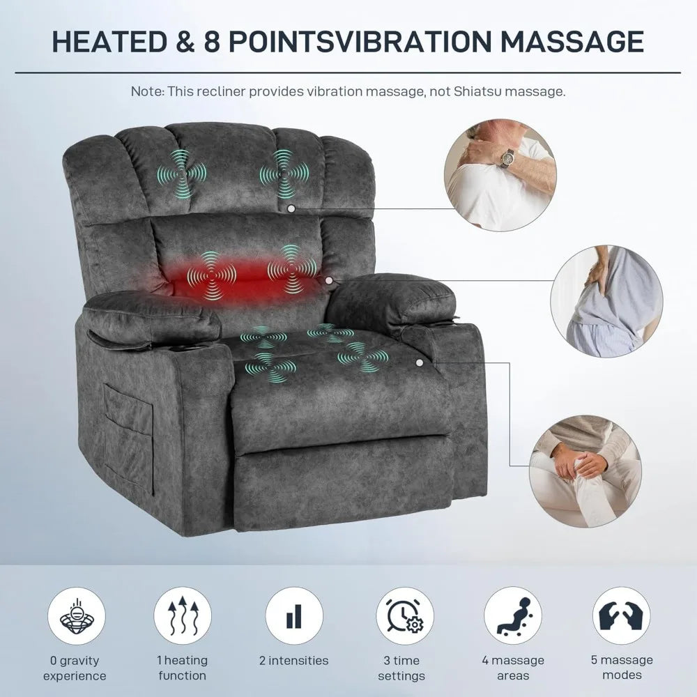 Modern Recliner Chair Massage Heated