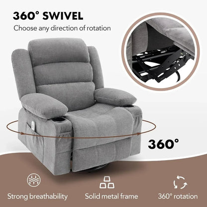 Rocker Recliner Chair with Heat and Massage